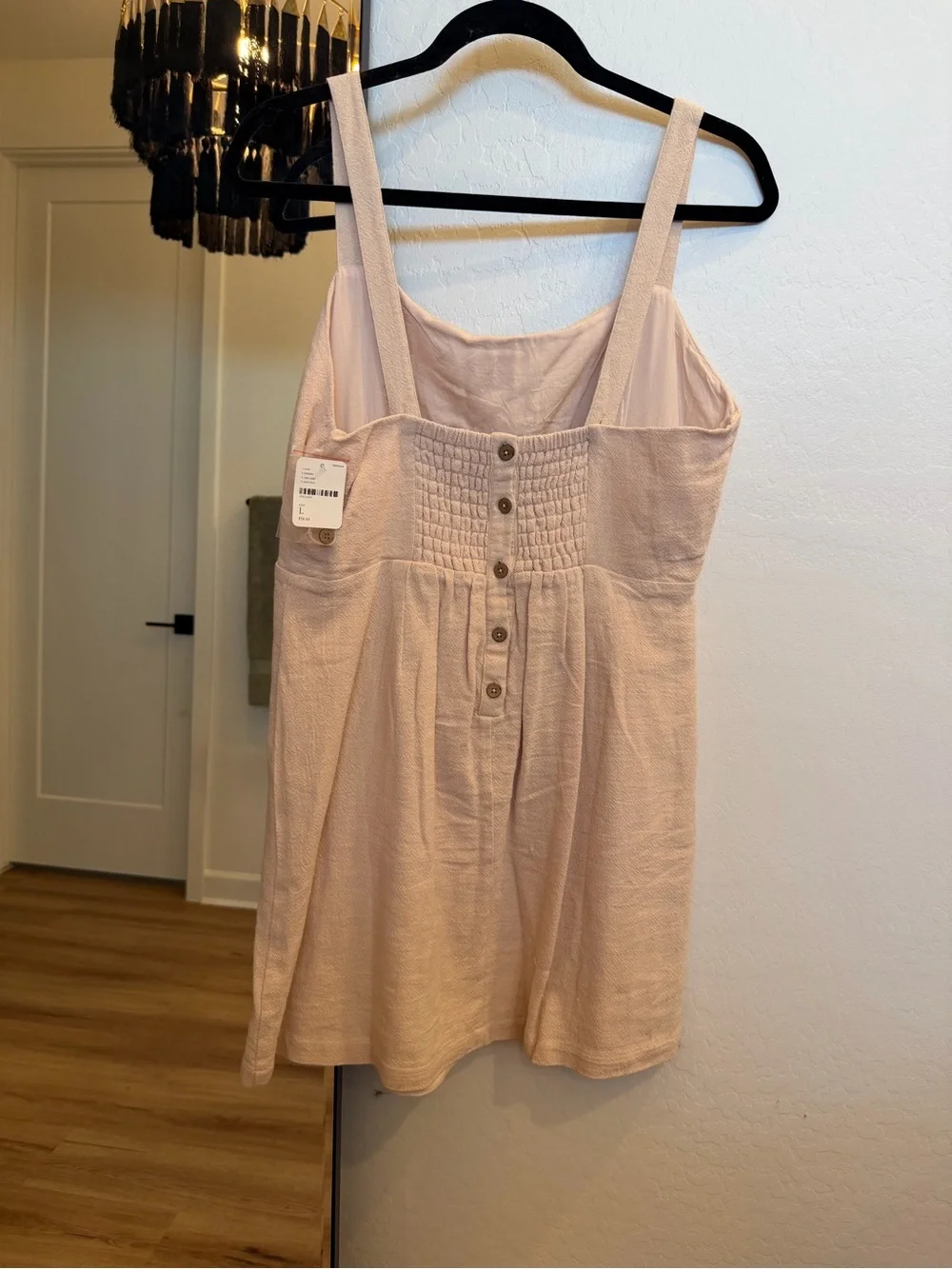 Free People Soft Blush Pink Mini Dress